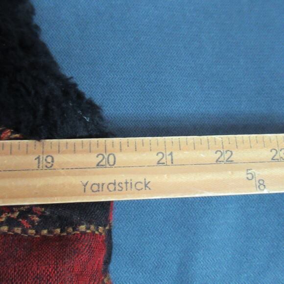 Vintage Anage Vest Womens Medium Wool Fur Lined Southwestern Aztec Hipster 90s - Picture 6 of 9